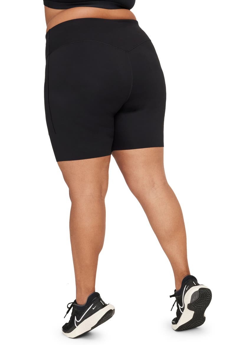 Dri-Fit Universa High Waist Bike Shorts, Alternate, color, BLACK/ BLACK