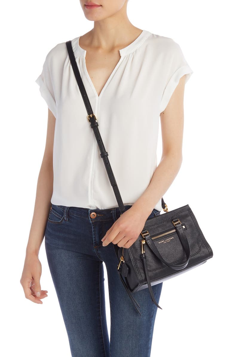 Marc Jacobs Mini Cruiser Pebbled Leather Crossbody Satchel, Alternate, color,