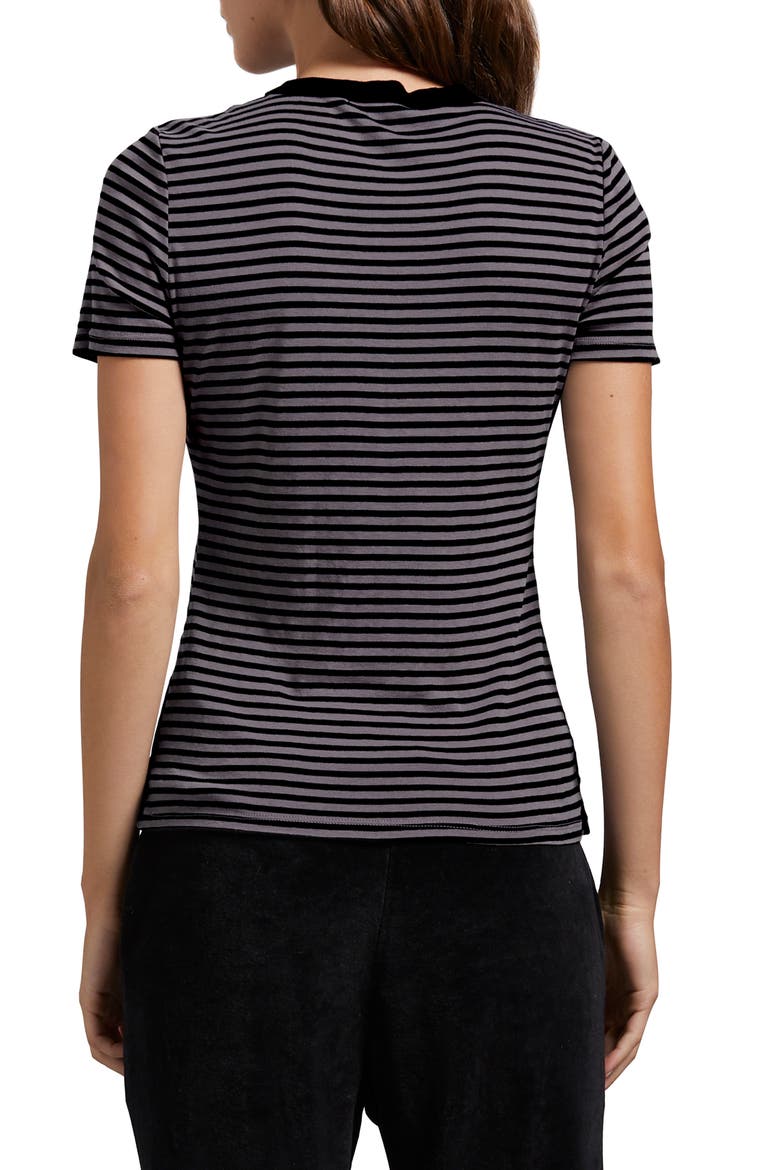 Stripe Crewneck Tee, Alternate, color, OXIDE/ BLACK