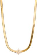 Nordstrom Cubic Zirconia Burst Snake Chain Necklace