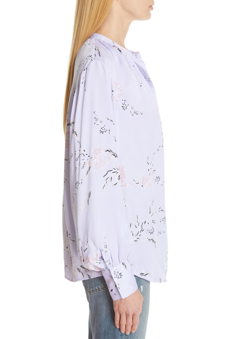 Causette Silk Blend Shirt, Alternate, color, LAVENDER MULTI