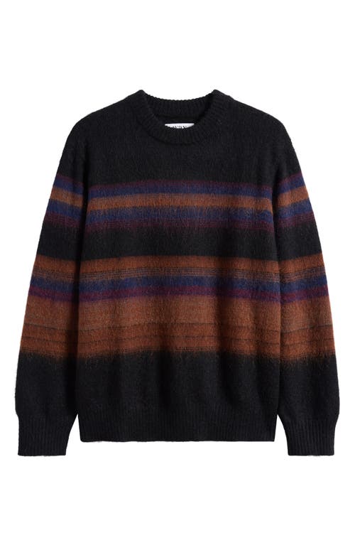 Wax London Wilde Brush Stripe Wool Blend Crewneck Sweater In Multi