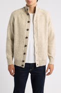 Schott NYC Mock Neck Button Front Cardigan