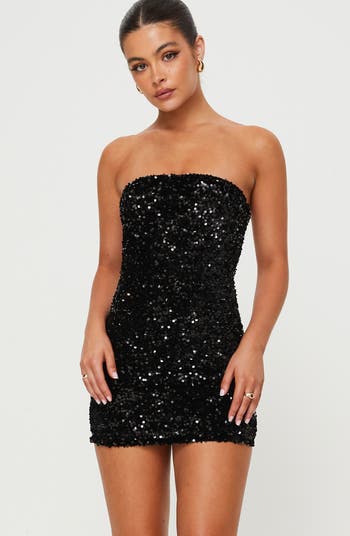 Eldoni Sequin Strapless Minidress