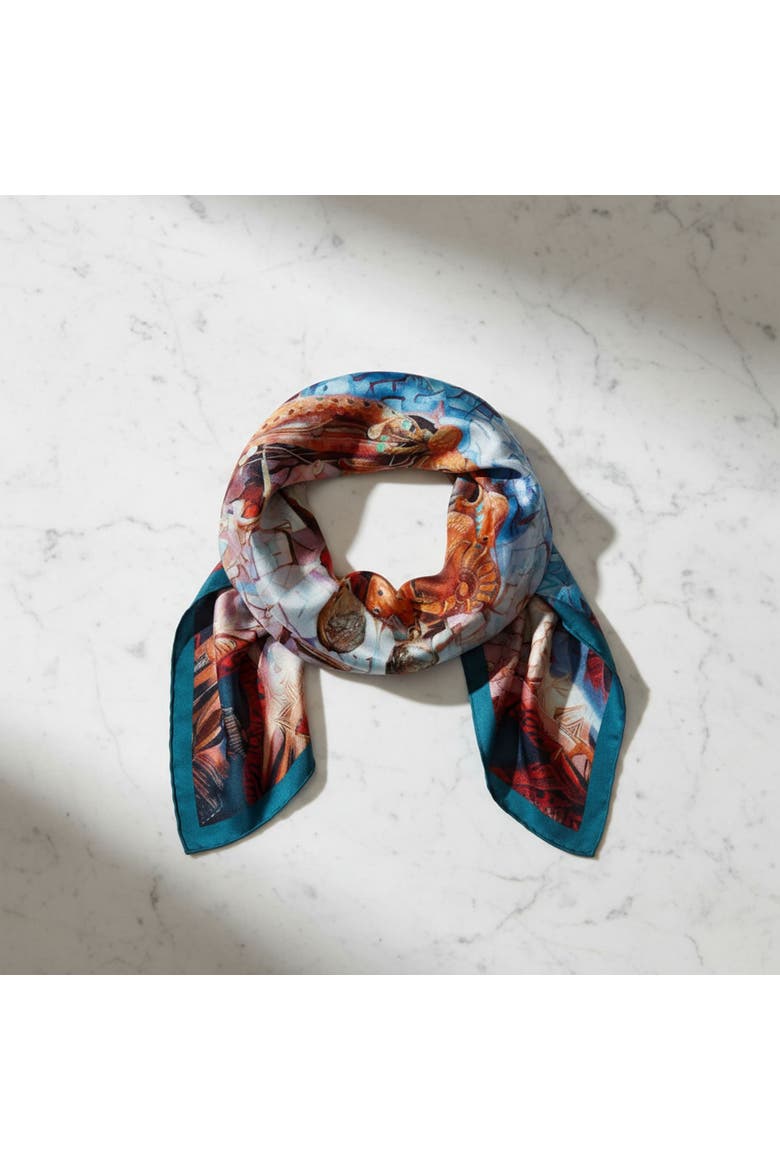 The Mystic Journey Afrofuturism Extra Large Silk Scarf, Alternate, color, Multicolor