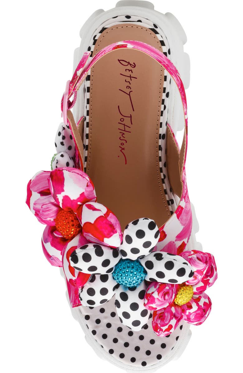 Betsey Johnson Serphina Platform Sandal, Alternate, color, Pink Multi