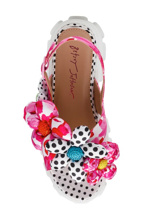 Shop Betsey Johnson Serphina Platform Sandal In Pink Multi
