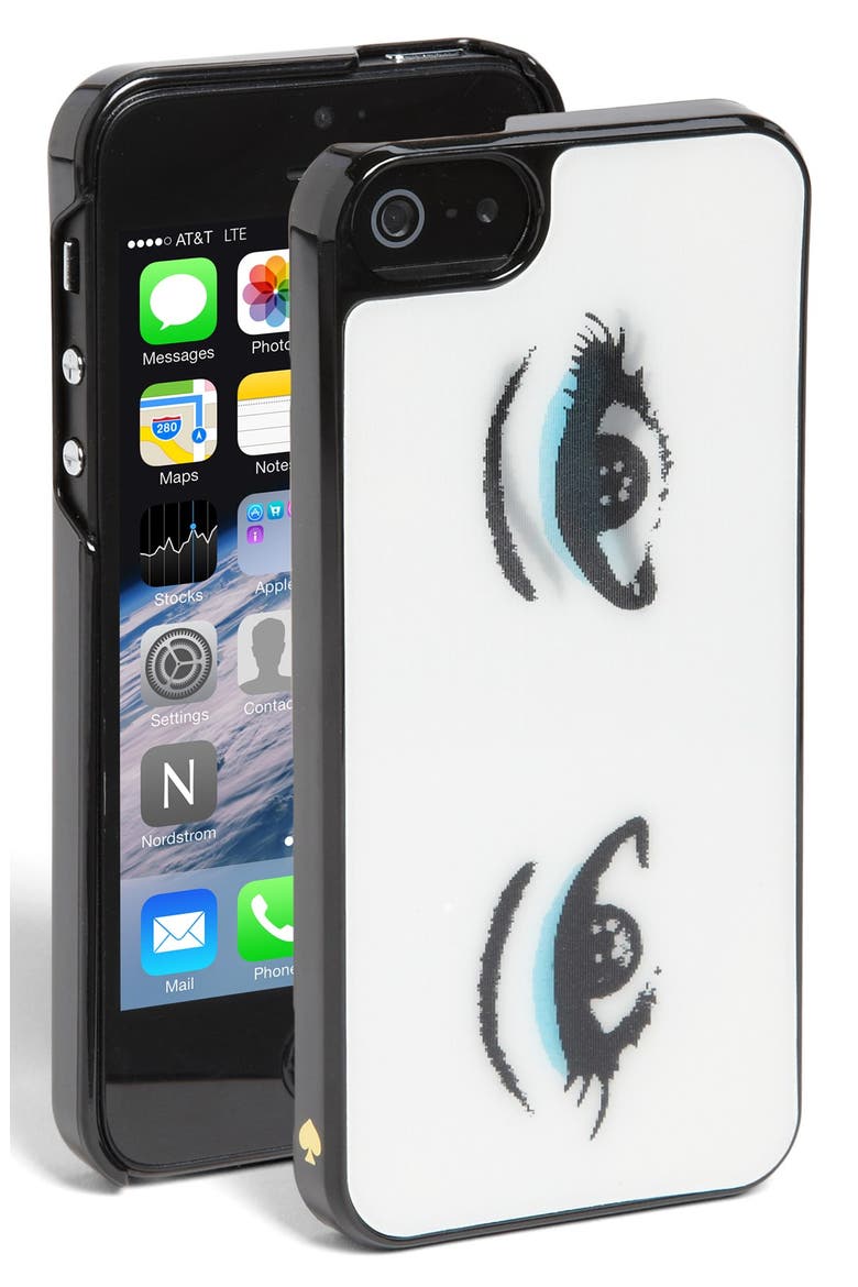 'lenticular eyes' iPhone 5 & 5s case, Main, color, CREAM/ BLACK