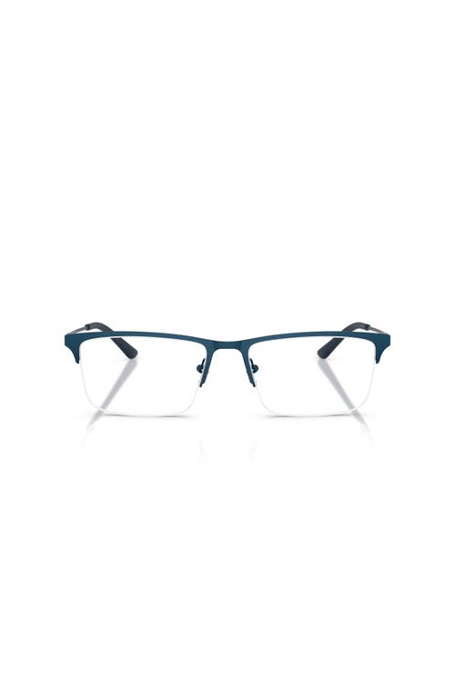 Emporio Armani 57mm Rectangle Optical Glasses In Blue