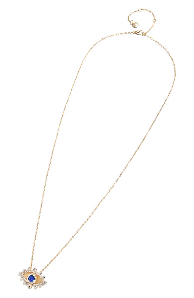 BaubleBar Evil Eye Pendant Necklace, Alternate, color, Blue