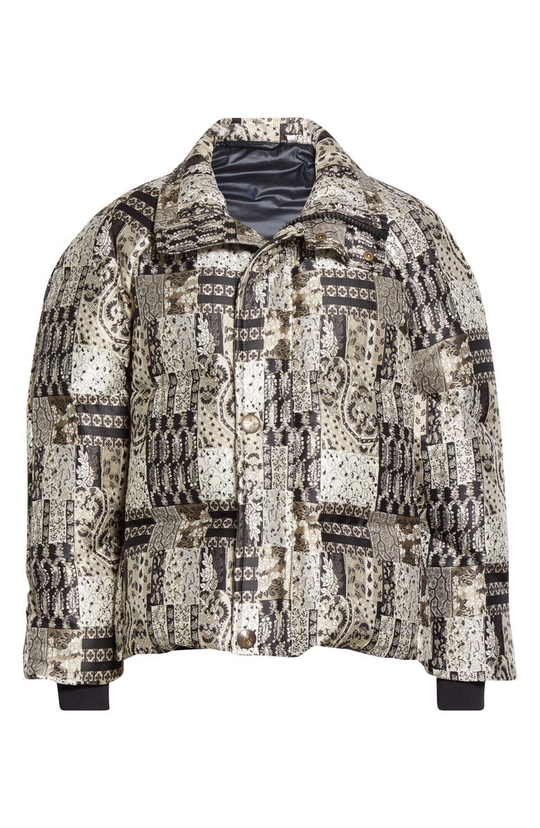 Etro Jacquard Down Puffer Coat, Alternate, color,
