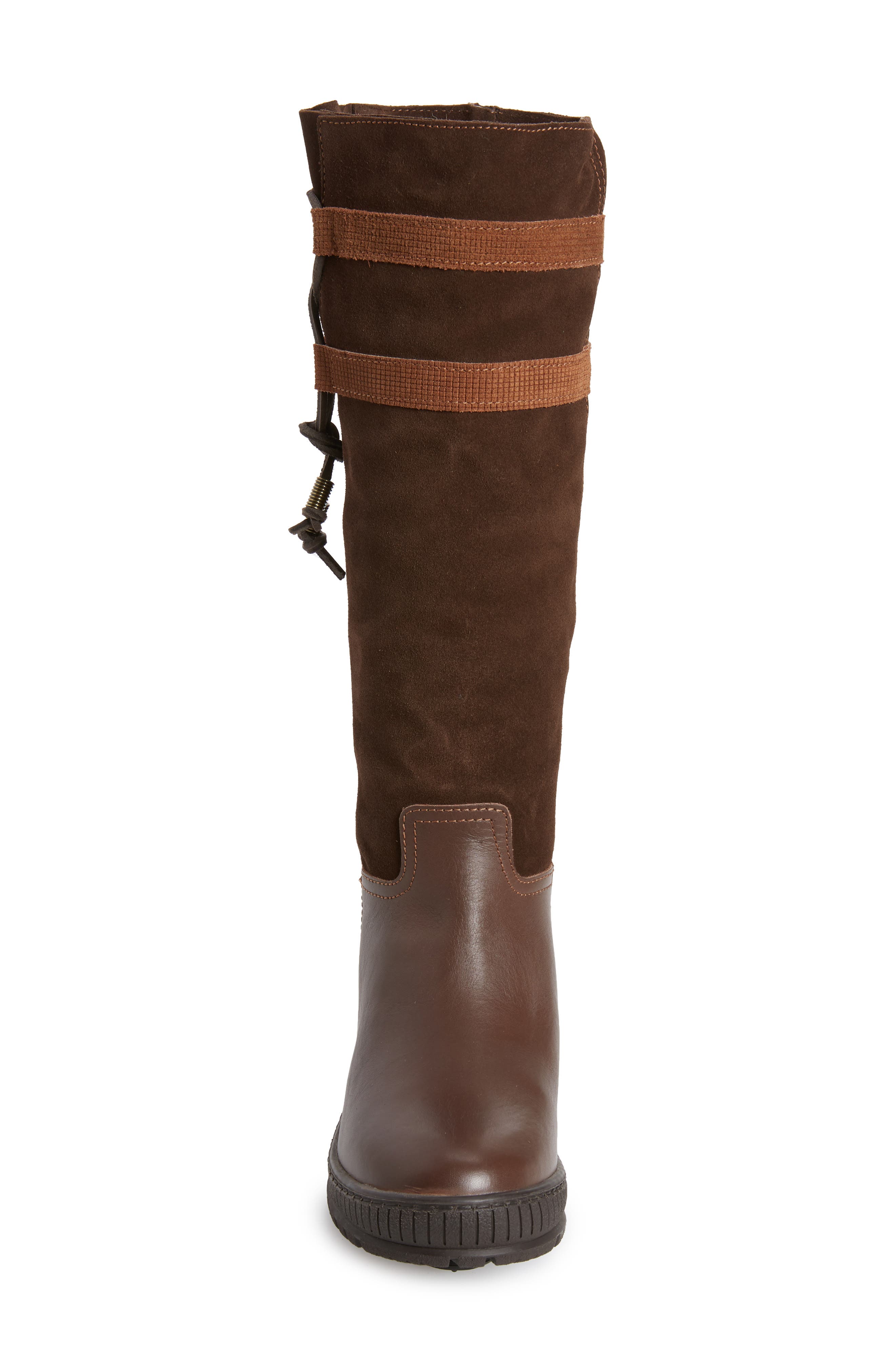 Move On Knee High Boot, Alternate, color, DARK BROWN LEATHER