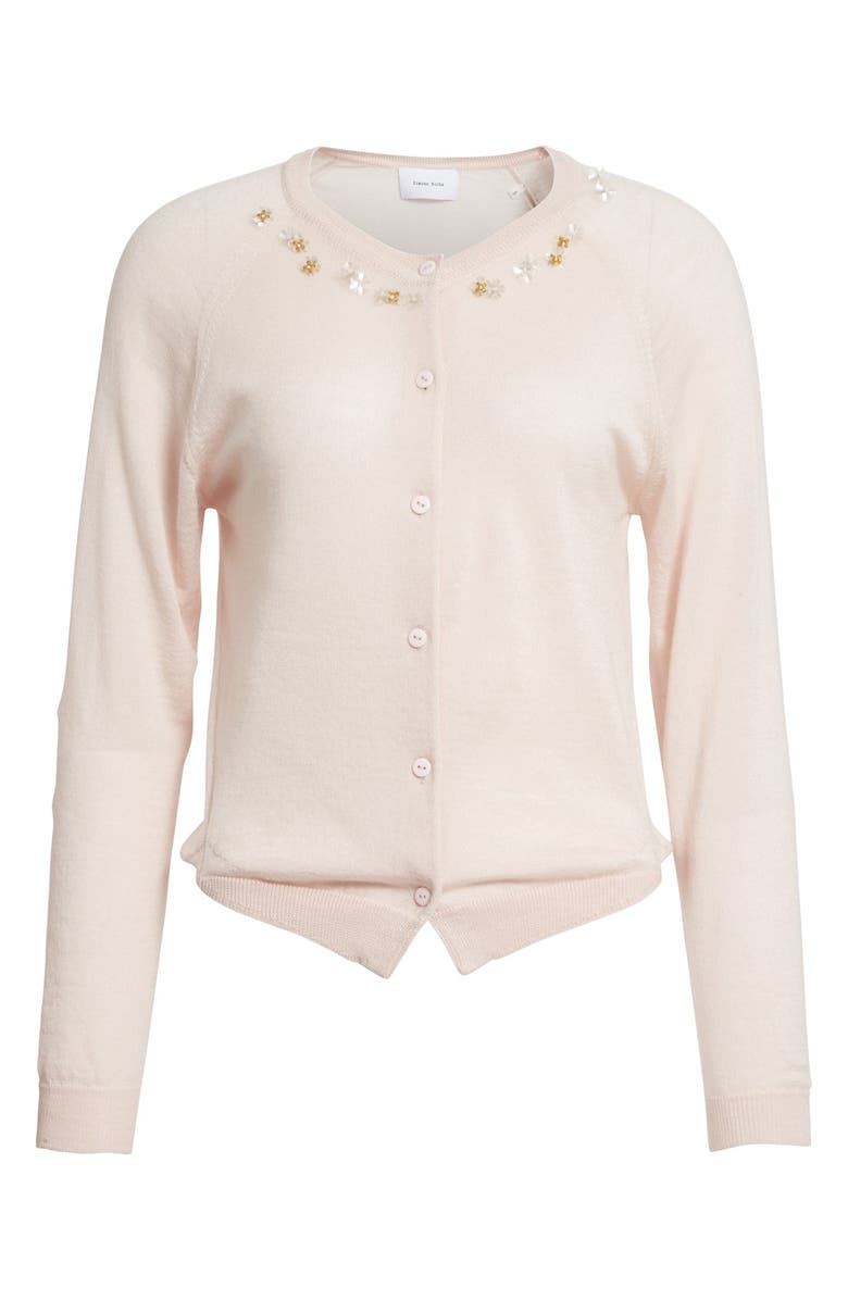 Simone Rocha Wool, Silk & Cashmere Cardigan, Alternate, color, 