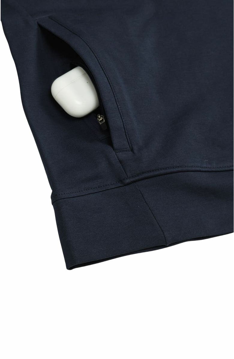 Pact Organic Cotton Stash French Terry Quarter Zip, Alternate, color, Midnight Blue