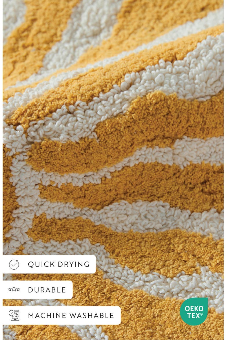 Arc Patterned Bath Mat, Alternate, color, SUNRISE YELLOW