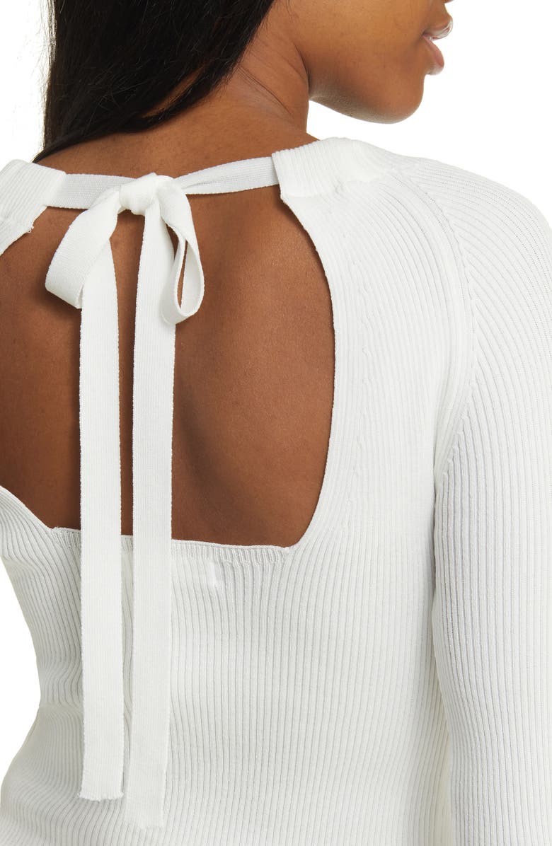 All in Favor Open Back Rib Sweater, Alternate, color,