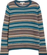 Seasalt Cornwall Percella Cove Fair Isle Merino Wool Blend Sweater