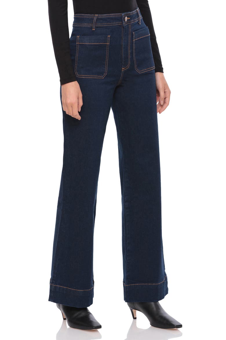 High Waist Wide Leg Jeans, Alternate, color, ROYAL RINSE