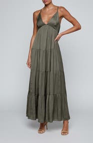 L'AGENCE Lua Tiered Maxi Sundress