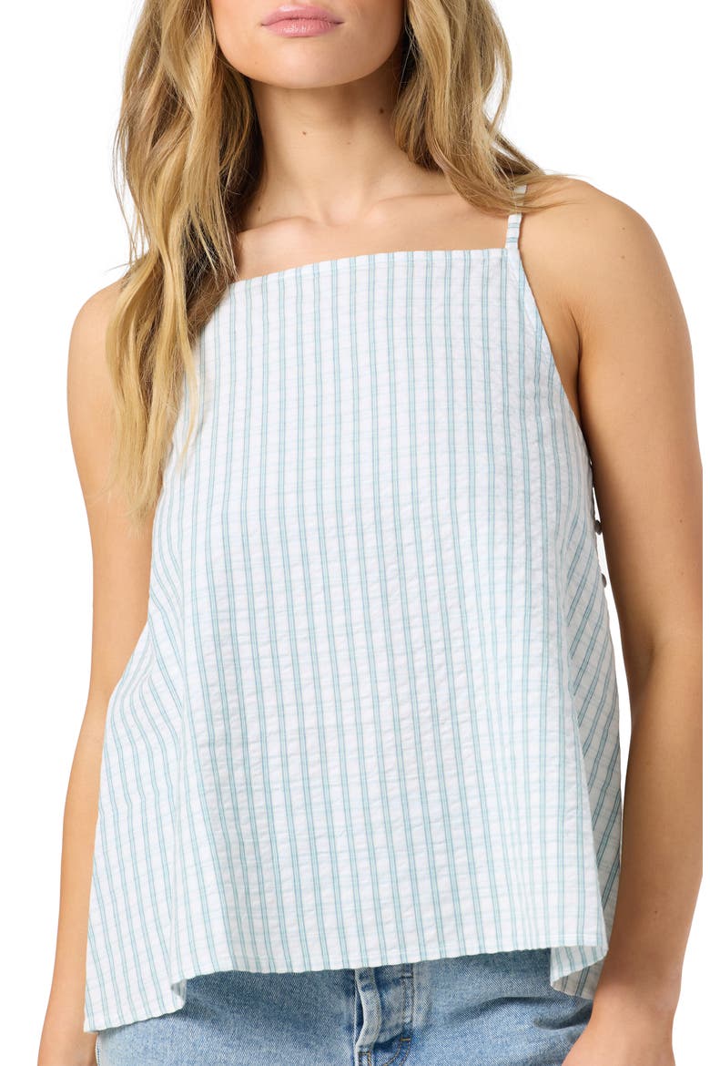 Martina Stripe Cotton Camisole, Alternate, color, WINTER WHITE