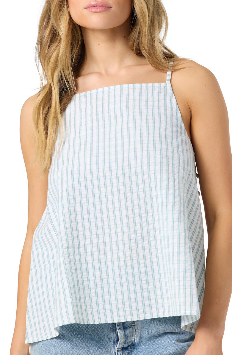 O'Neill Martina Stripe Cotton Camisole, Alternate, color, Winter White