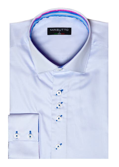 Lian Solid 3 Button-Up Long Sleeve Shirt