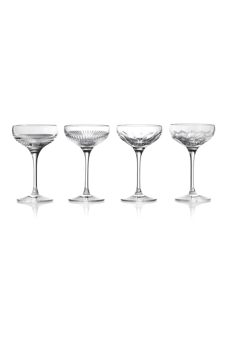Mixology Mixed Set of 4 Coupe Glasses, Main, color, NO COLOR