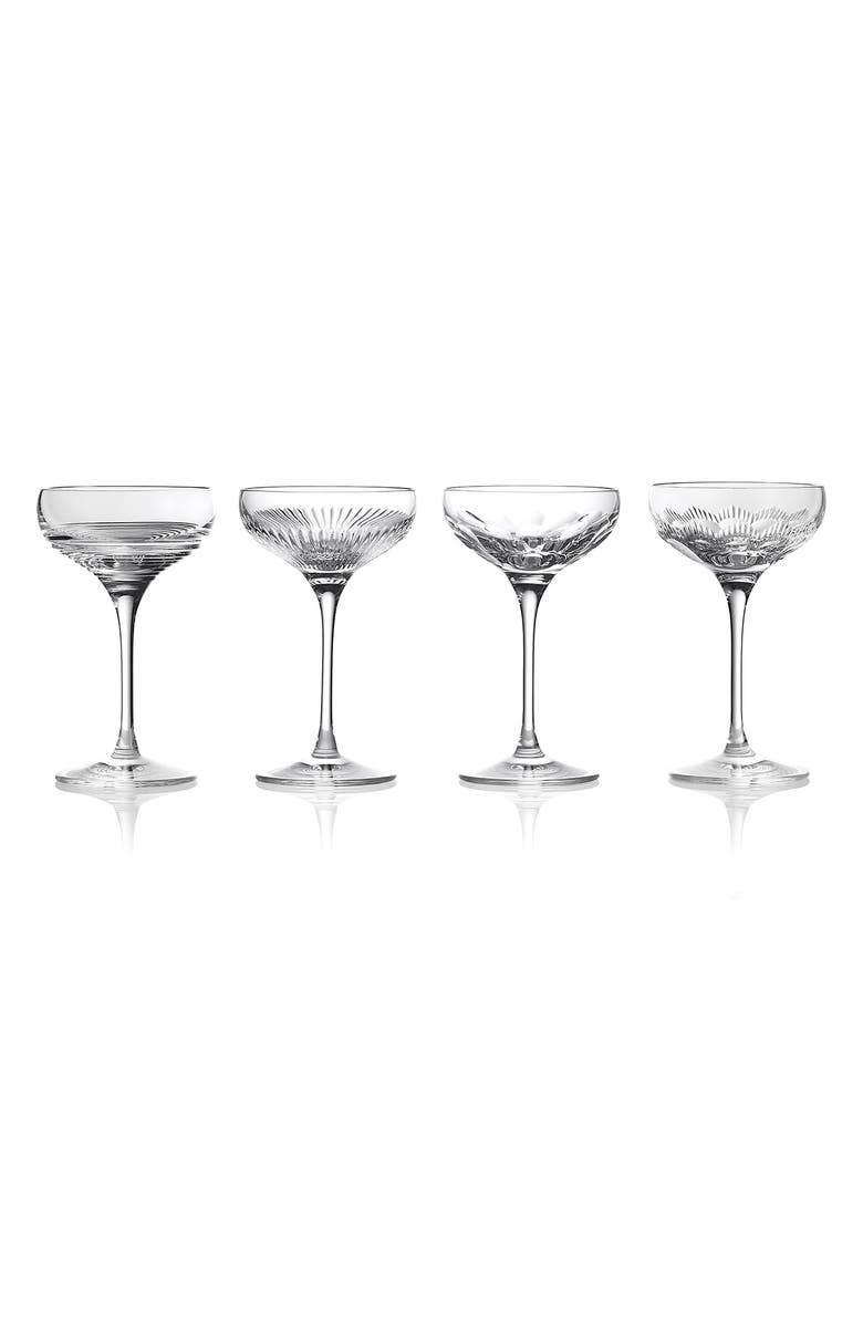 Waterford Mixology Mixed Set of 4 Coupe Glasses, Main, color,