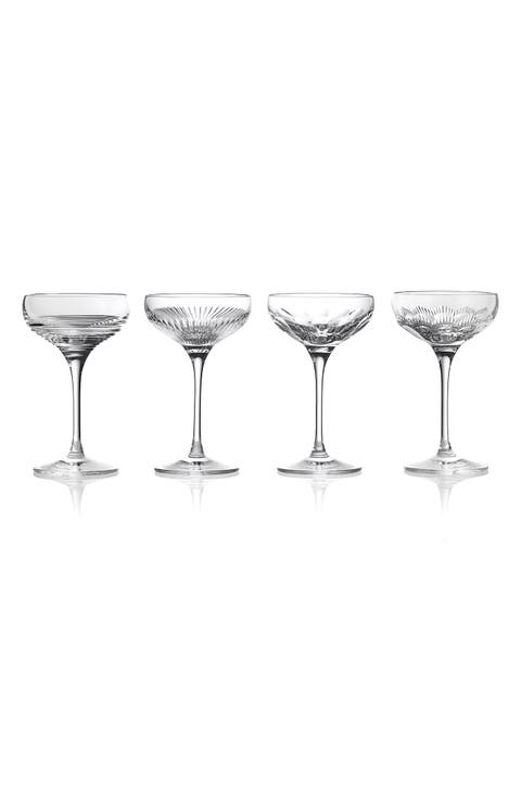 Mixology Mixed Set of 4 Coupe Glasses