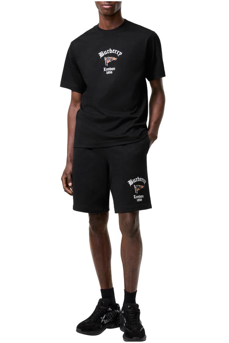 Check Flag Cotton Short, Main, color, Black