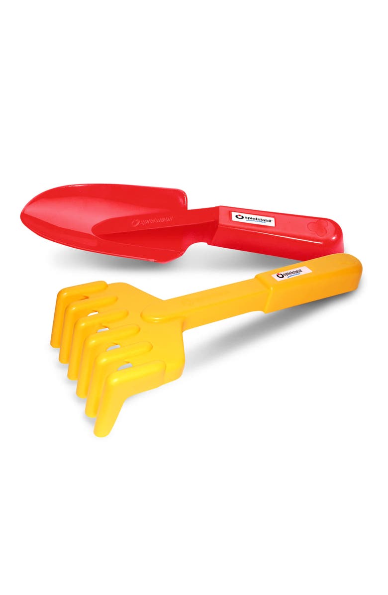 SPIELSTABIL Garden Set for Kids Ages 2-4, Includes Hand Rake & Shovel, Outdoor Toys for Toddlers and Kids Gardening Tools, Made in Germany, Main, color, Multi