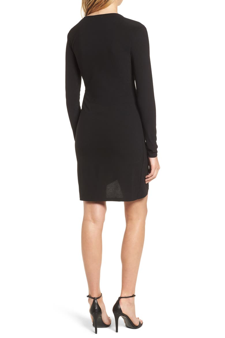 Ruched Sheath Dress, Alternate, color, BLACK