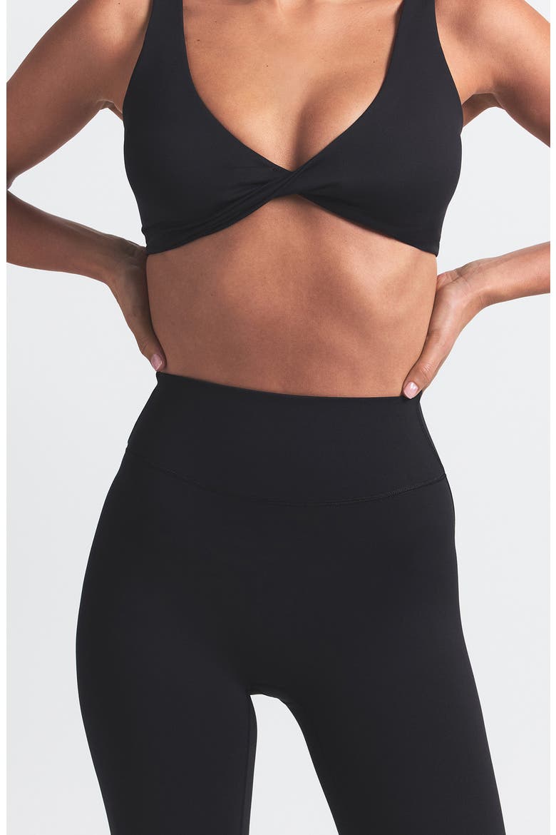 Matte High Waist Leggings, Alternate, color, OBSIDIAN