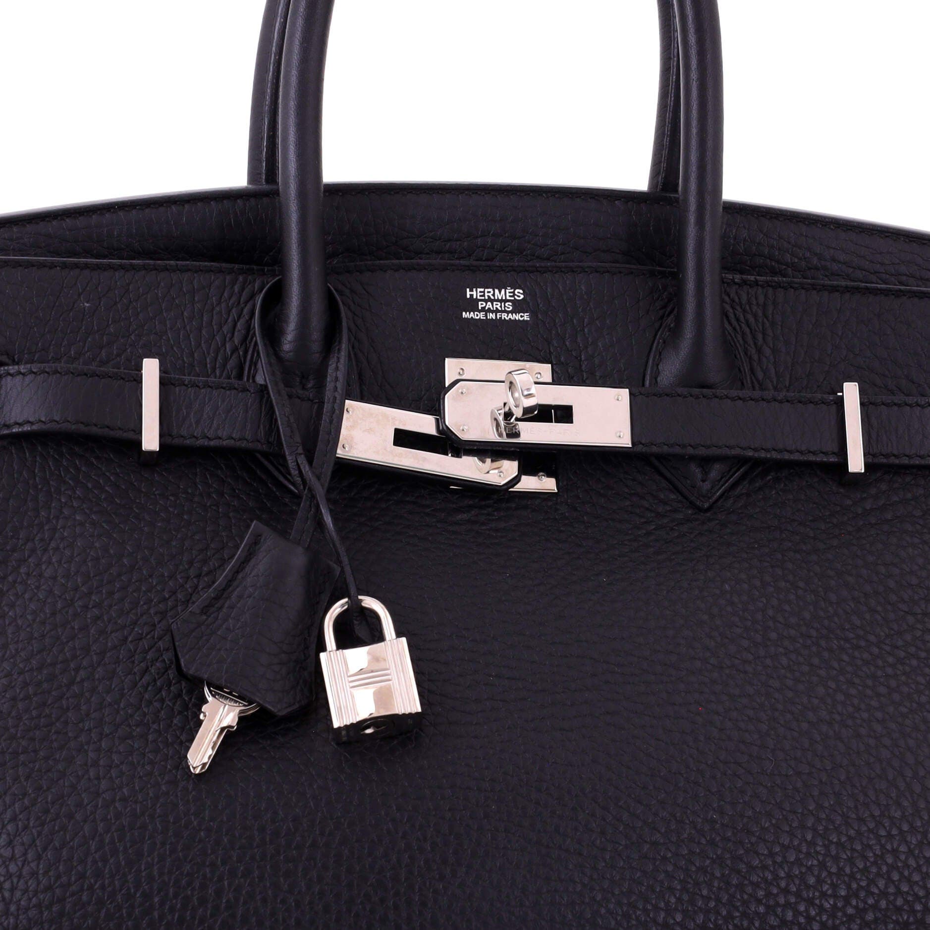 Birkin Handbag Black Clemence with Palladium Hardware 30, Alternate, color, Black