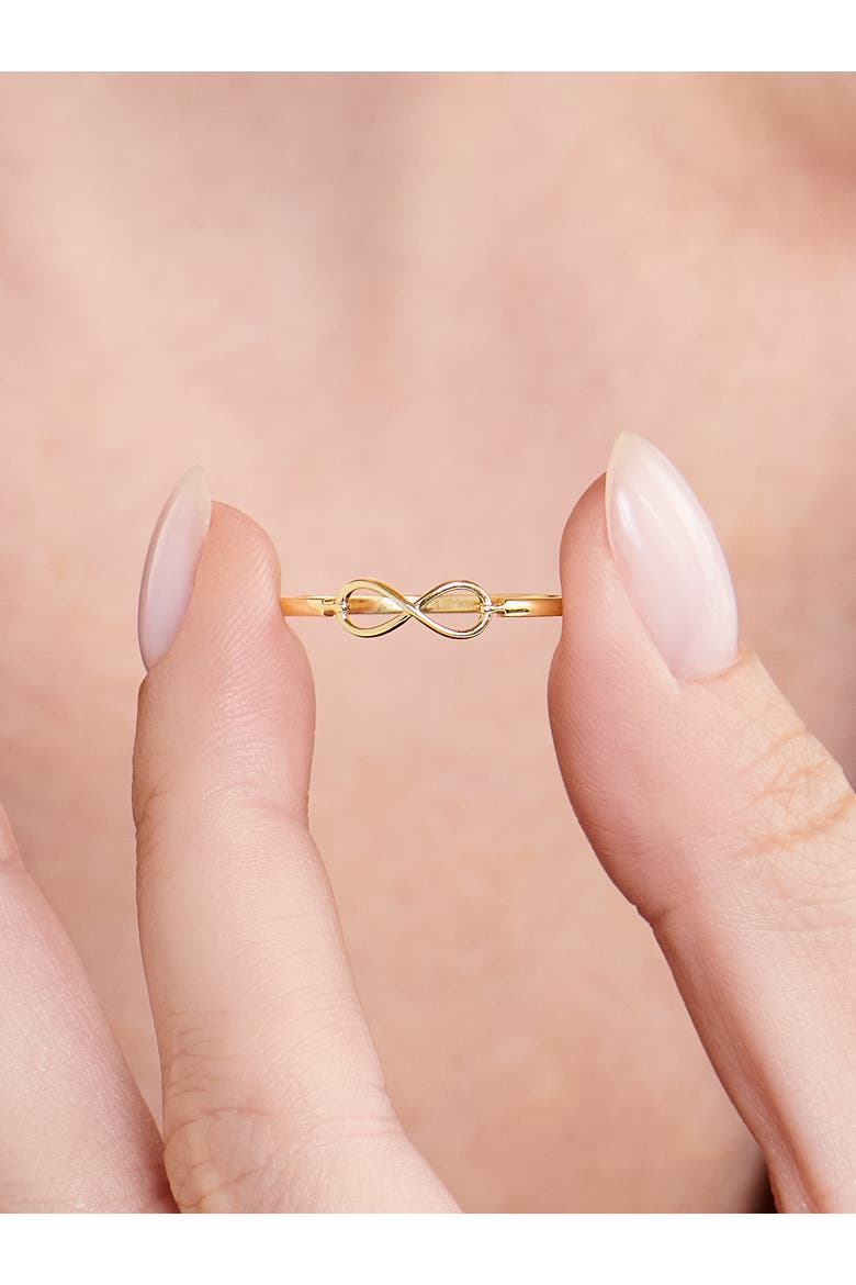 Infinity Ring in 14K Gold, 4mm, Alternate, color, Gold