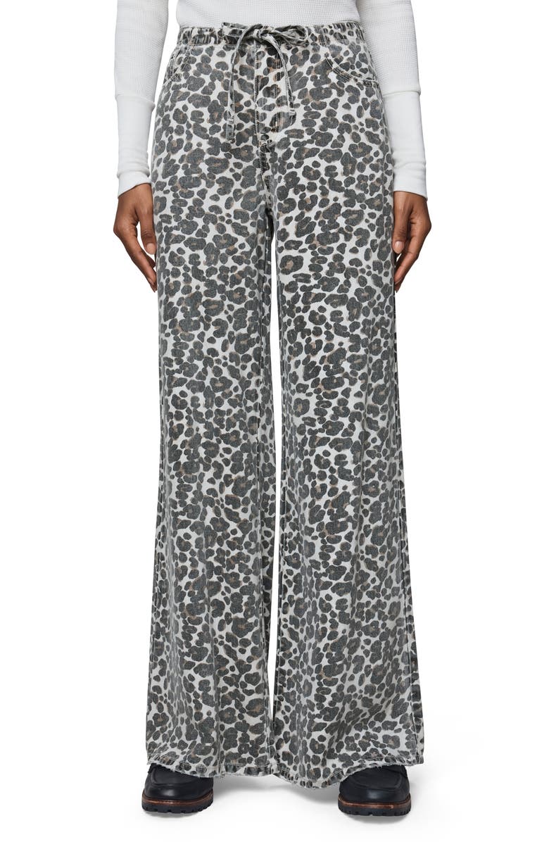 Splendid Leopard Denim Lounge Pants, Main, color, Brown/Grey Leopard Print