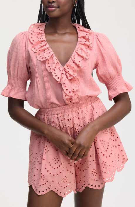 Flounce Ruffle Cotton Top