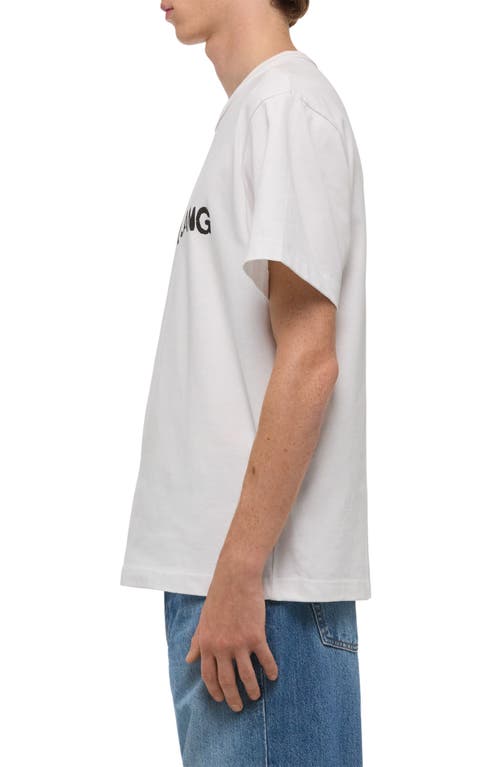 Helmut Lang Heavyweight Stencil Logo Graphic T-shirt In White