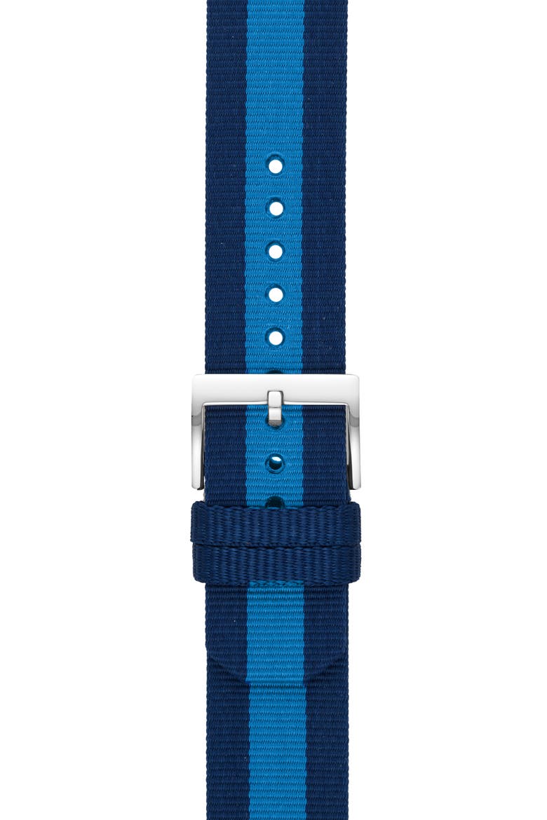 The Serif-T Stripe Strap for Apple Watch®, 38mm/40mm, Alternate, color, BLUE