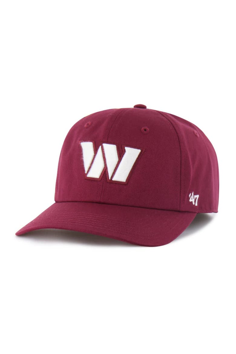 Men's '47  Burgundy Washington Commanders Foundational Franchise Fitted Hat, Main, color, Burgundy