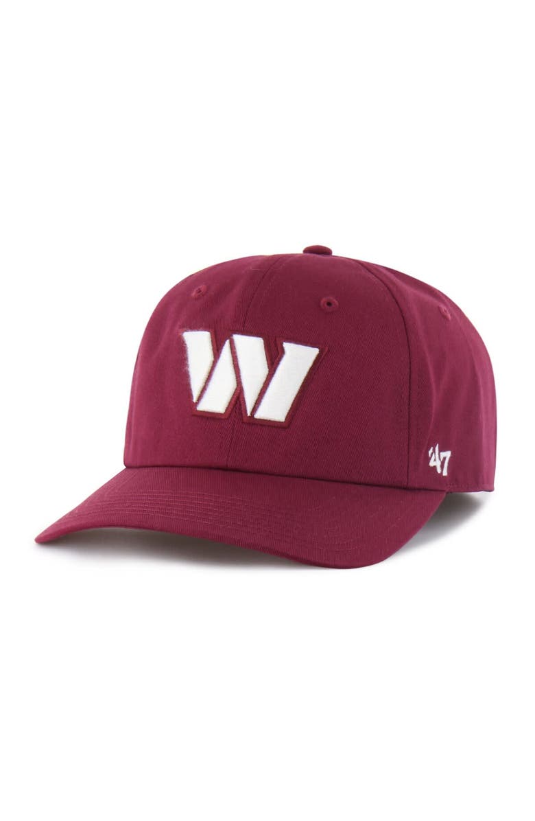 '47 Men's '47 Burgundy Washington Commanders Foundational Franchise Fitted Hat, Main, color, Burgundy