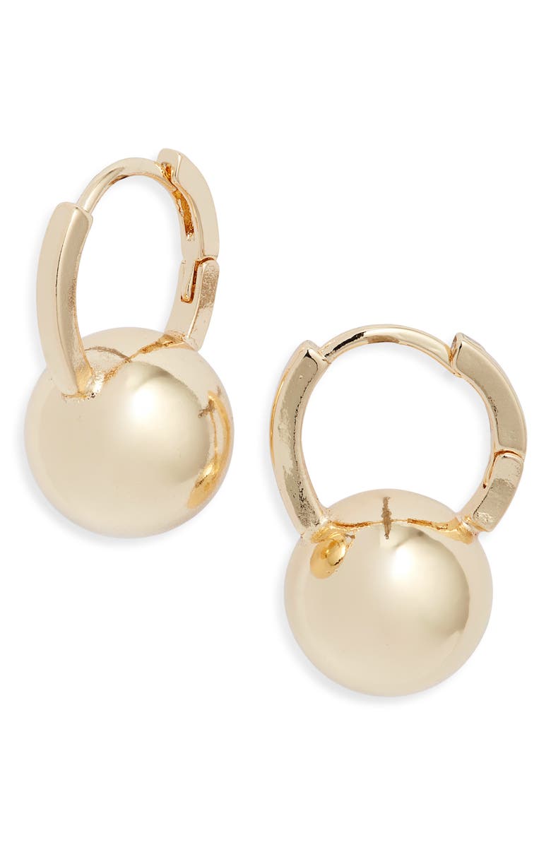 Nordstrom Orb Drop Huggie Hoop Earrings, Main, color, Gold