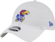 New Era Men's New Era White Kansas Jayhawks Active Ripstop 9TWENTY Adjustable Hat