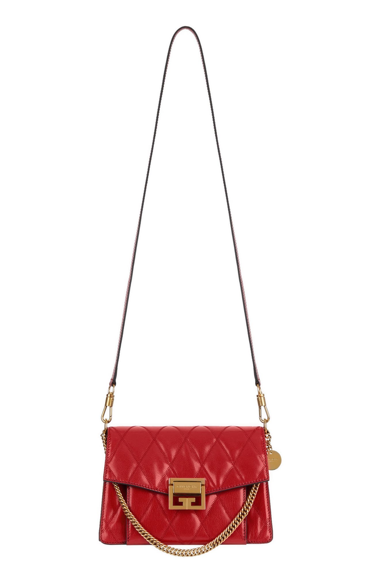 Givenchy Small GV3 Diamond Quilted Leather Crossbody Bag, Alternate, color, 