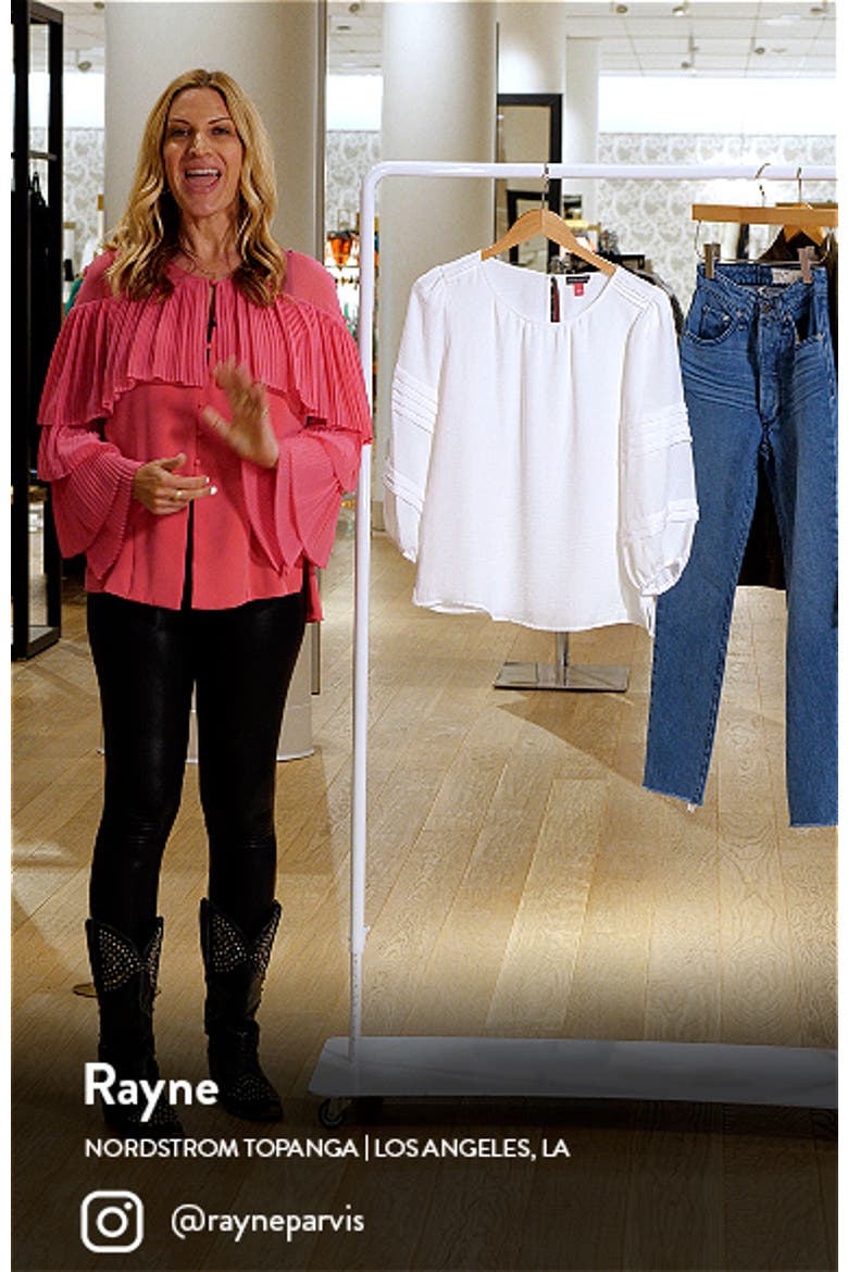 Pleated Sleeve Gauze Blouse video