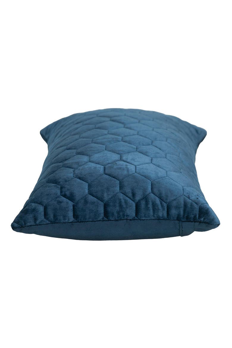 Bazyli Quilted Throw Pillow, Alternate, color, NAVY