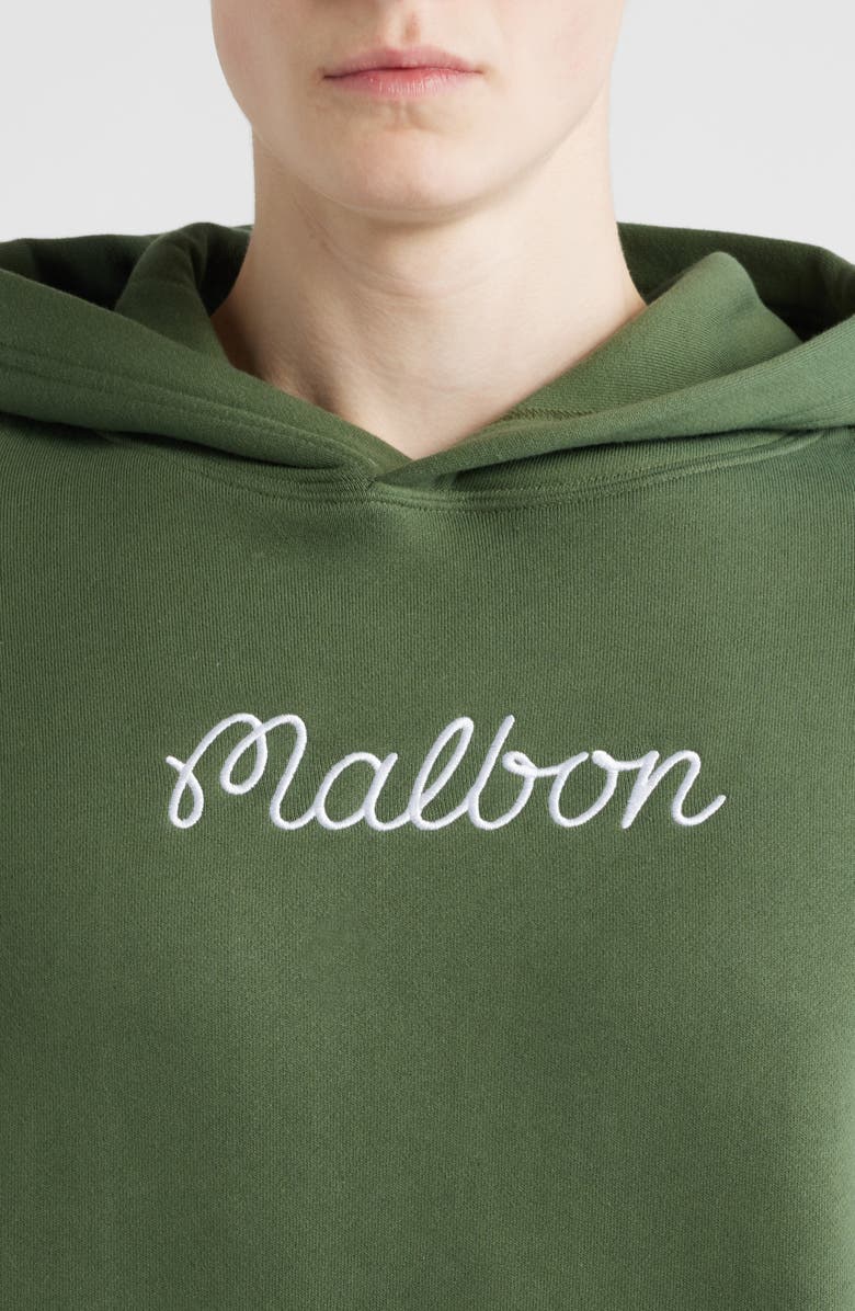 Malbon Golf Fesque Cotton Fleece Hoodie, Alternate, color, Olivine