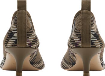 Check Knit Baby Low Pumps