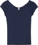 BP. Lace Trim Cotton Blend T-Shirt