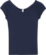 BP. Lace Trim Cotton Blend T-Shirt